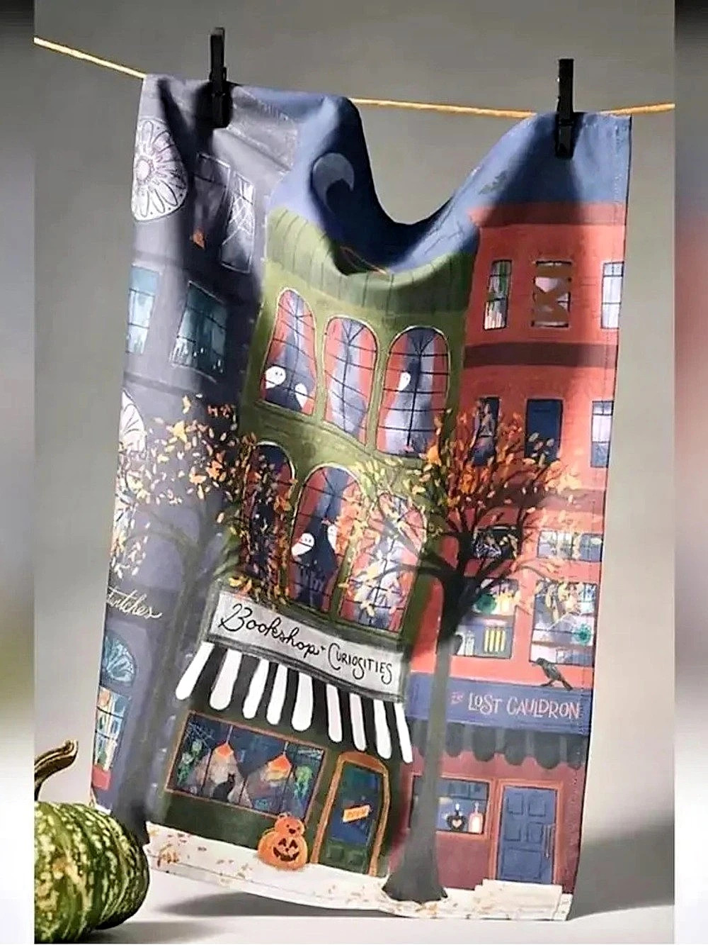 Anthropologie kitchen Towel Multicolor Halloween New